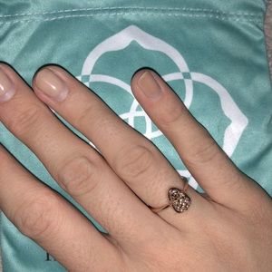 Kendra Scott Rose gold druzy ring size 6